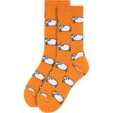 Women's Fluffy Jumping Sheep Pattern Crew Novelty Socks - Orange