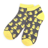 6 Pair of Women's Spirited and Colorful Duck Ankle Socks - Multicolor