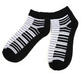 6 Pairs of Women's Tickle the Ivories Ankle Socks - Black/White