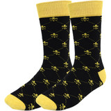 Men's Fleur-de-lis Socks - Black