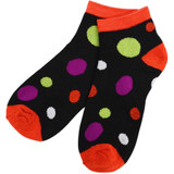 6 Pairs Of Women's Dotted and Spotted Ankle Socks - Multicolor