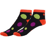 6 Pairs Of Women's Dotted and Spotted Ankle Socks - Multicolor