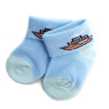 Babies' Boat Ship Two Tone Solid Socks 3 Pair Pack