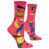 Women's My Favorite Salad Is Wine Crew Novelty Socks