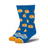 Men's White Castle Burgers Crew Novelty Socks