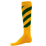 Tornado Knee High Sports Socks - Gold Kelly Green - Large