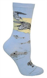 Men's Alligator Socks on Blue