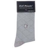 Men's Dress Socks Alphabet Letter Initials - Light Grey