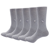 Men's Dress Socks Alphabet Letter Initials - Light Grey