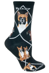 Boxer Crew Novelty Socks - Black