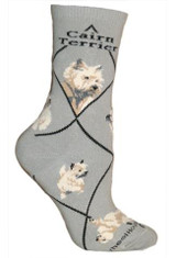 Cairn Terrier Crew Novelty Socks