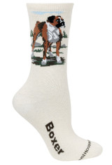 Boxer Label Crew Novelty Socks