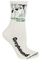 Greyhound Label Crew Novelty Socks