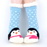 Women's Penguin Plush Sherpa Slipper Socks