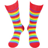 Pair of Men's Rainbow Stripe Crew Socks