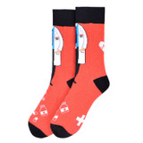 Men's Doctor Crew Novelty Socks - Orange