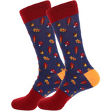 Men's Acorn & Fall Leaves Crew Novelty Socks