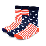 Men's American Flag Crew Novelty Socks 3 Pair Pack