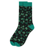 Men's St. Patrick's Day Shamrock Clover Crew Novelty Socks - Green