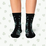 Men's Clovers St. Patrick's Day Shamrock Crew Novelty Socks - Black