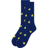 Men's Rubber Duck Premium Crew Novelty Socks - Navy