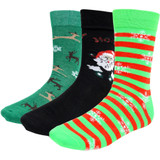 Men's Christmas Holidays Crew Novelty Socks 3 Pair Pack