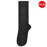 Men's Solid King Size Dress Socks - Charcoal