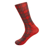 Jacob Alexander Men's Merry Christmas Royal Stewart Red Plaid Dress Socks