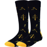 Men's Law & Order Justice Premium Crew Novelty Socks - Black