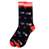 Men's American Flag Sunglass Crew Novelty Socks