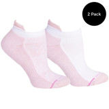 2 pack Pretty Lace Textured Compression Ankle Socks - White