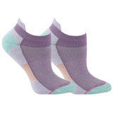 2 pack Color Block Designed Compression Ankle Socks - White