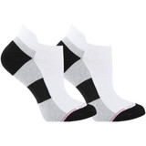 2 pack Color Block Designed Compression Ankle Socks - Black