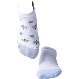 2 pack Bee Designed Compression Ankle Socks - White