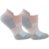 2 pack Ombre Stripe Designed Compression Ankle Socks - White