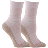 2 pack Floral Designed Super Comfort Top Crew-High Compression Socks - Peach