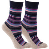 2 pack Multi Stripe Designed Super Comfort Top Crew-High Compression Socks - Sailor