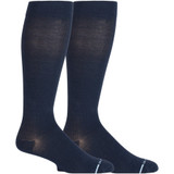 Solid Colored Knee-High Compression Socks - Navy Blue