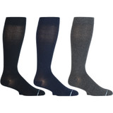 Solid Colored Knee-High Compression Socks - Navy Blue