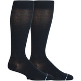 Solid Colored Knee-High Compression Socks - Black