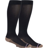 Solid Colored Copper Infused Knee-High Compression Socks - Black