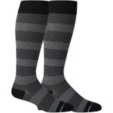 Feed Stripe Rugby Designed Knee-High Compression Socks- Black