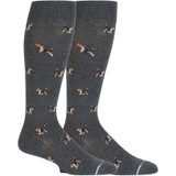 Dog Designed Knee-High Compression Socks - Grey Heather