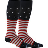 American Flag Designed Knee-High Compression Socks - Navy Blue