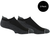 2 pack Plain Knitted Compression Ankle Socks - Black