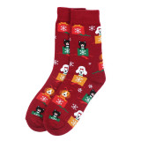 Women's Christmas Cats & Dogs Crew Novelty Socks