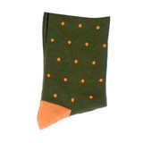 Men's Polka Dots Crew Socks - Moss Green