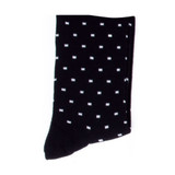 Men's Square Dots Crew Socks - Black