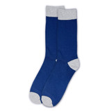 Men's Solid Color Crew Socks - Blue