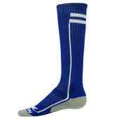 Men's Royal Blue White Excel Knee High Sports Socks - Small